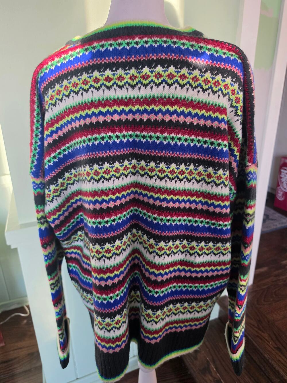 Cabi Moorland Pullover Fall '22 multicolor Fair Isle XL EUC